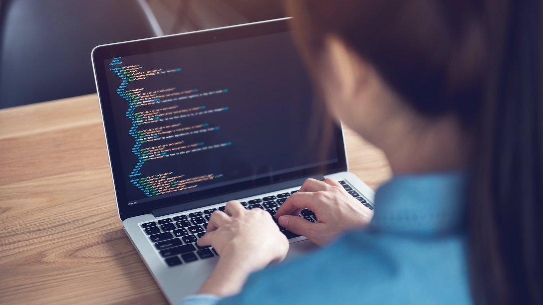 woman coding