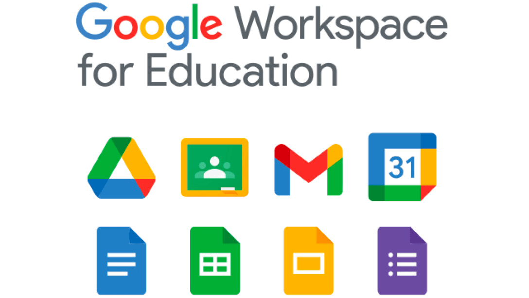 Google Workspace for Educationの各サービスのロゴ