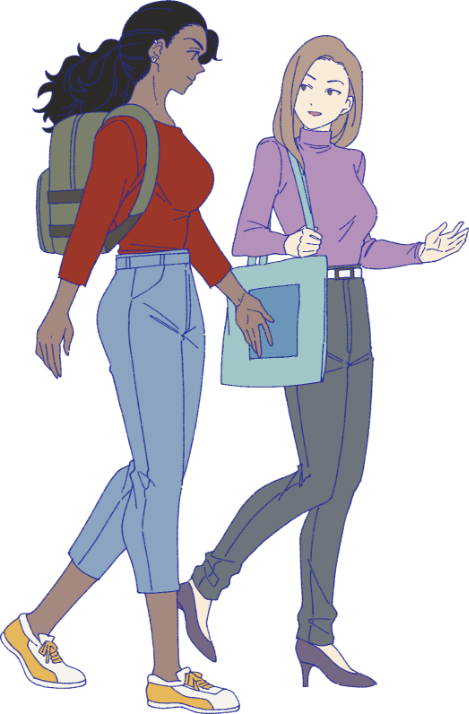 イラスト 女性2人